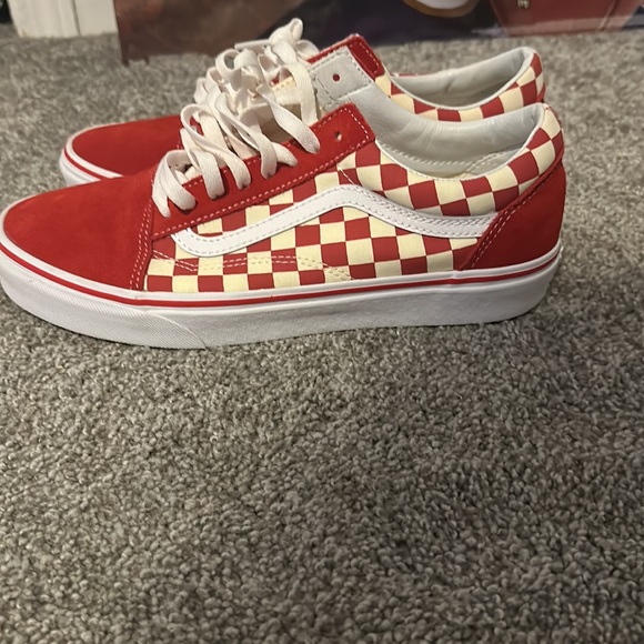 Vans Old Skool Red Checker size 9.5 - Picture 3 of 6